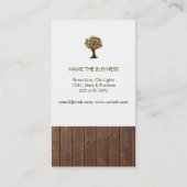 自然な森林木製の木の心配の景色の芝生 名刺 (裏面)