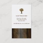 自然な森林金ゴールドの木の木製の心配の景色の芝生 名刺 (裏面)
