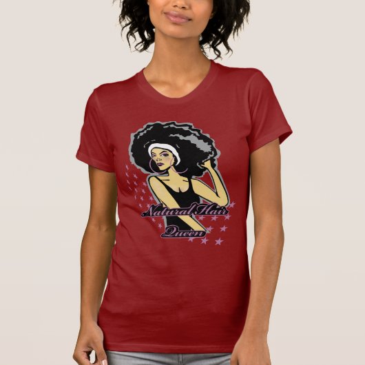 自然な毛の女王 Tシャツ (正面)