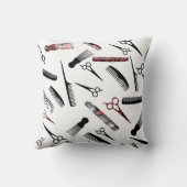 自然な毛の赤い黒 クッション (裏面)