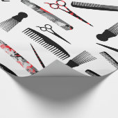 自然な毛の赤い黒 ラッピングペーパー (角)