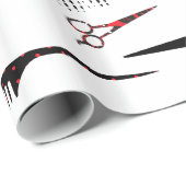 自然な毛の赤い黒 ラッピングペーパー (ロールコーナー)