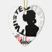 自然な毛: 全く歪んだ セラミックオーナメント (左)