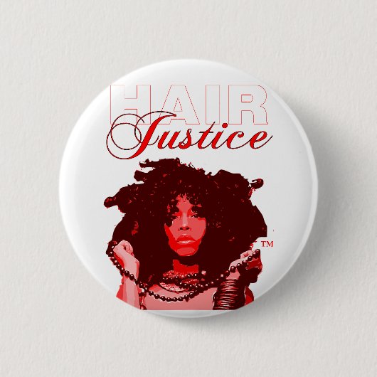 自然な毛: HairJustice 缶バッジ (正面)