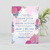 自然な水彩画の結婚式招待状カード 招待状 (スタンド正面)