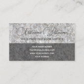 自然な灰色の大理石表面構造書 名刺 (裏面)