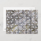 自然な灰色の石のモザイクの生命のパターンの花 ポストカード (正面/裏面)