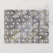 自然な灰色の石のモザイクの生命のパターンの花