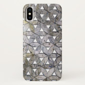 自然な灰色の石のモザイクの生命のパターンの花 Case-Mate iPhoneケース (裏面)