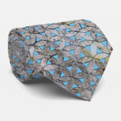 自然な灰色の石のモザイク、生命の花 ネクタイ (ロール)