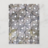 自然な灰色の石のモザイク、生命の花 ポストカード (正面)