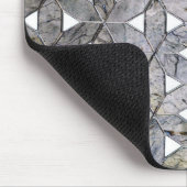 自然な灰色の石のモザイク、生命の花 マウスパッド (コーナー)