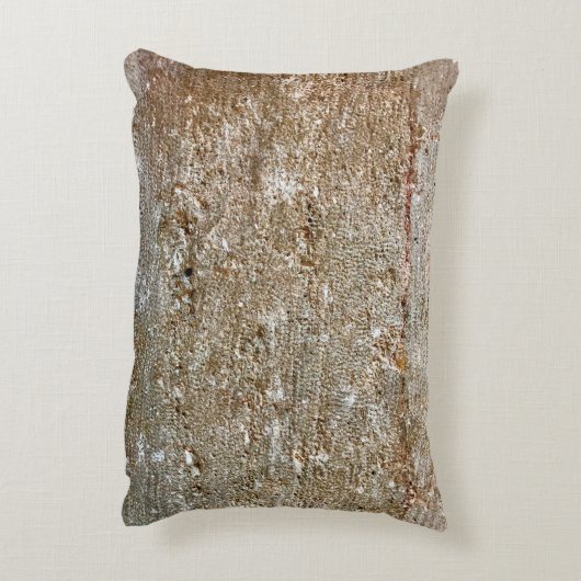 自然な灰色の黒い石の抽象芸術素晴らしいテキスト アクセントクッション (裏面(縦))