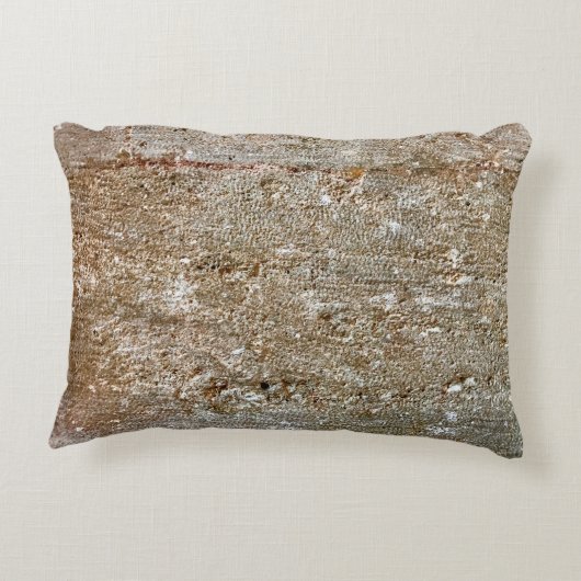 自然な灰色の黒い石の抽象芸術素晴らしいテキスト アクセントクッション (裏面)