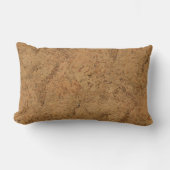自然な煙のコルクの吠え声の木製の穀物の一見 ランバークッション (正面)