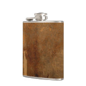 自然な牛皮の一見 フラスク (左)