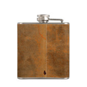 自然な牛皮の一見 フラスク (裏面)