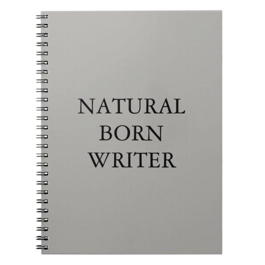自然な生まれる作家の螺線形ノート ノートブック (正面)