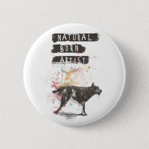 自然な生まれる芸術家 缶バッジ