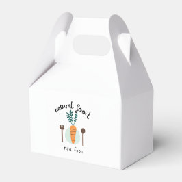 自然な生食品ロゴ ギフトボックス フェイバーボックス