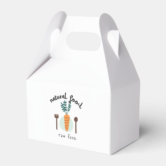 自然な生食品ロゴ ギフトボックス フェイバーボックス (正面サイド)