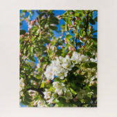 自然な白い花 ジグソーパズル (縦)