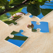 自然な白い花 ジグソーパズル (側面)