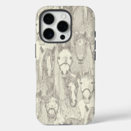 自然な真珠色の馬 iPhone 16 PROケース
