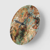 自然な石塀の時計 ラウンド壁時計 (傾斜)