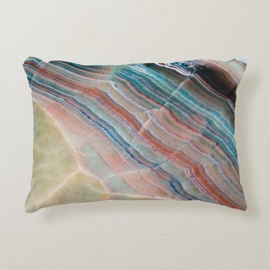 自然な石材のオニキス大理石テクスチャの背景 アクセントクッション (正面)