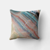 自然な石材のオニキス大理石テクスチャの背景 クッション (裏面)