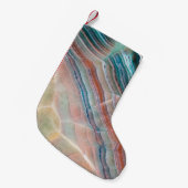 自然な石材のオニキス大理石テクスチャの背景 スモールクリスマスストッキング (正面 (吊り時))