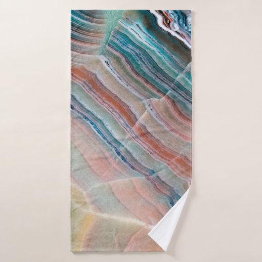 自然な石材のオニキス大理石テクスチャの背景 バスタオル (バスタオル)