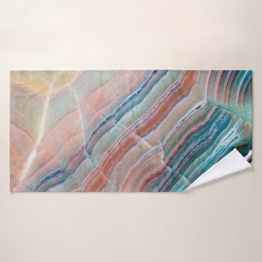 自然な石材のオニキス大理石テクスチャの背景 バスタオル (バスタオル)