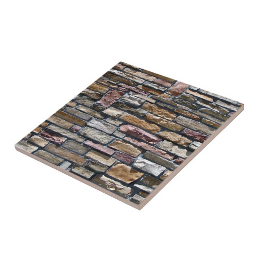 自然な石板の石の建物の壁 タイル (側面)