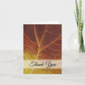 自然な秋の哀悼 お礼カード サンキューカード (正面)