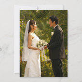 自然な穏やかな結婚写真 招待状 (裏面)
