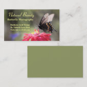 自然な美しいの蝶カスタムな名刺 名刺 (正面/裏面)