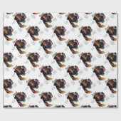 自然な色のボクサーが種族に出会う ラッピングペーパー (フラット)