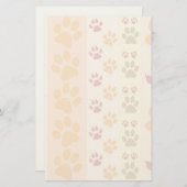 自然な色合いの可愛い動物の前足の柄 便箋 (正面/裏面)