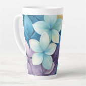 自然な色鮮やかな花 カフェラテマグ (左アングル)