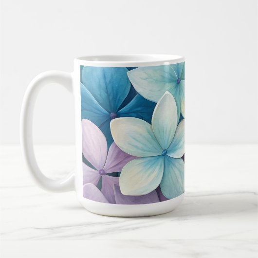 自然な色鮮やかな花 コーヒーマグカップ (左)