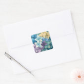 自然な色鮮やかな花 スクエアシール (封筒)