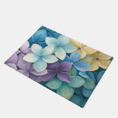 自然な色鮮やかな花 ドアマット (アングル)