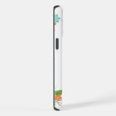自然な花のシームレス パターン iPhoneケース (右側面)