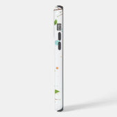 自然な花のシームレス パターン iPhoneケース (左側面)