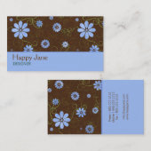 自然な花の名刺 名刺 (正面/裏面)