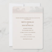 自然な茶色の馬の結婚式招待状 招待状 (裏面)