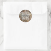 自然な荒々しい岩のビーチの貝殻の夏らしい ラウンドシール (バッグ)