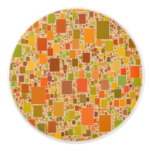 自然な調子の幾何学的なトレンディーの抽象芸術のアートワーク セラミックノブ (正面)